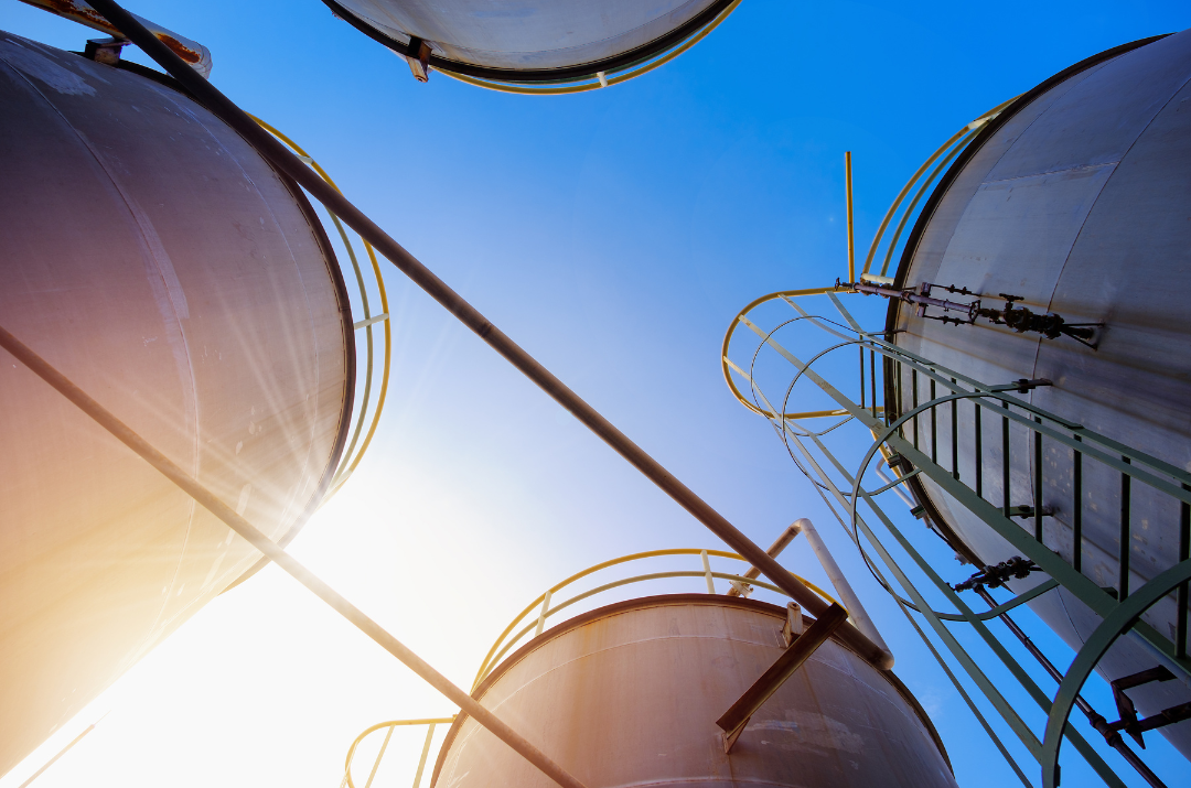 top view image of a chemical manufacturing facility 